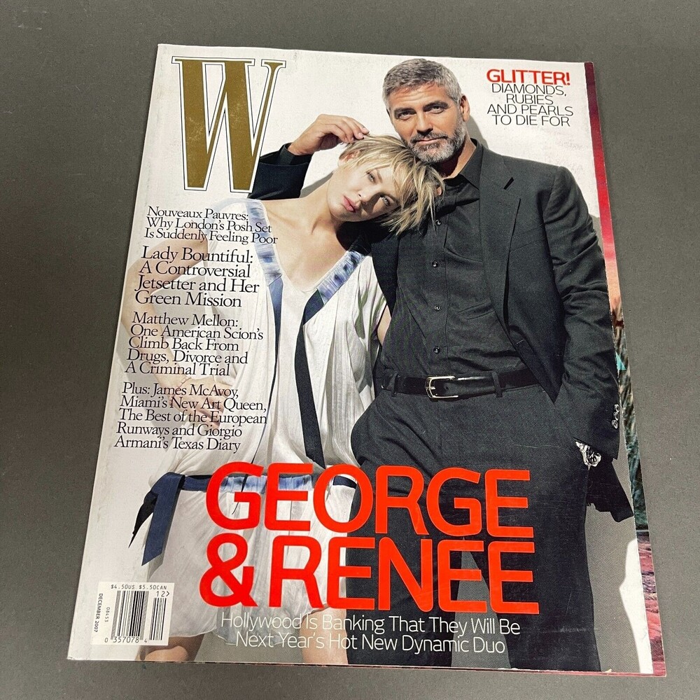 W Magazine George Clooney &‎ Renee December 2007